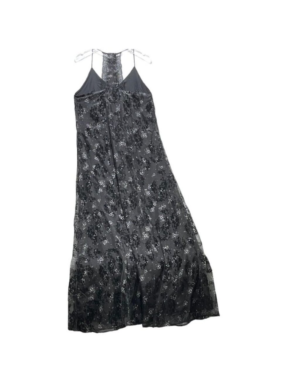 Sugar + Lips Black Lace Maxi Dress S Sleeveless V-Neck Back Detail New - Picture 13 of 16